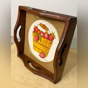Vintage Strawberry Tray